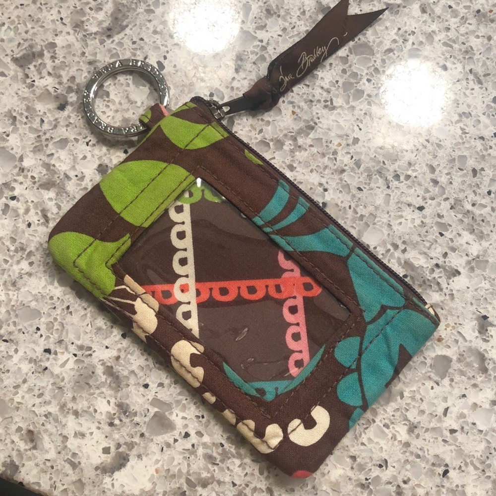 Brown paisley Vera Bradley Iconic Zip ID case